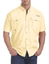 Columbia Big & Tall Pfg Bahama Ii Short-sleeve Sport Shirt In Lemon Wash