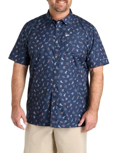 Columbia Big & Tall Pfg Super Slack Tecas Sport Shirt In Blue