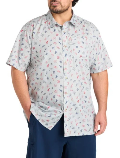 Columbia Big & Tall Pfg Super Slack Tecas Sport Shirt In Gray