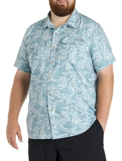 Columbia Big & Tall Pfg Uncharted Sport Shirt In Blue