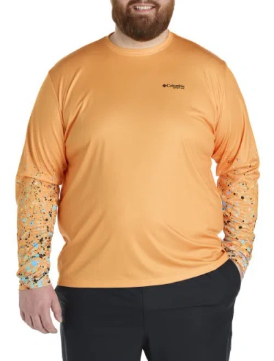 Columbia Big & Tall Terminal Tackle Pfg X Bentley Long-sleeve Graphic T-shirt In Summer Orange