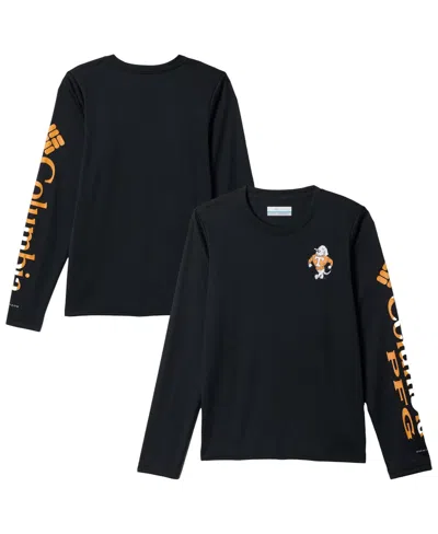 Columbia Kids' Big Boys' And Girls' Black Tennessee Volunteers Terminal Tackle Long-sleeve T-shirt