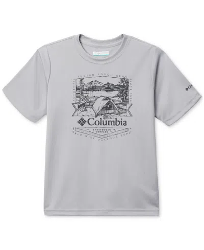 Columbia Kids' Big Boys Fork Stream Graphic Short-sleeve T-shirt In  Grey