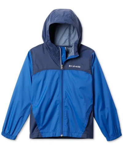 Columbia Kids' Big Boys Glennaker Rain Jacket In Mountain Blue,collegiate Navy