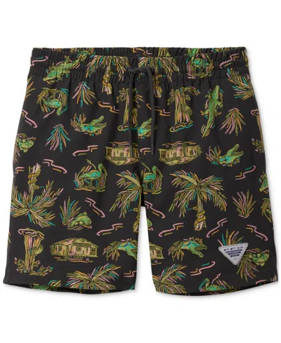 Columbia Kids' Big Boys Pfg Rambler Printed Water Swim Shorts In Shark Ever