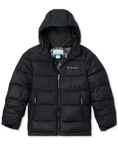 Columbia Kids' Big Boys Pike Lake Ii Quilted Full-zip Hooded Puffer Jacket In Black
