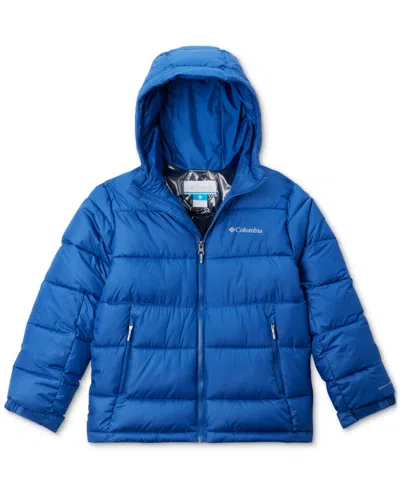Columbia Kids' Big Boys Pike Lake Ii Quilted Full-zip Hooded Puffer Jacket In Mountain Blue