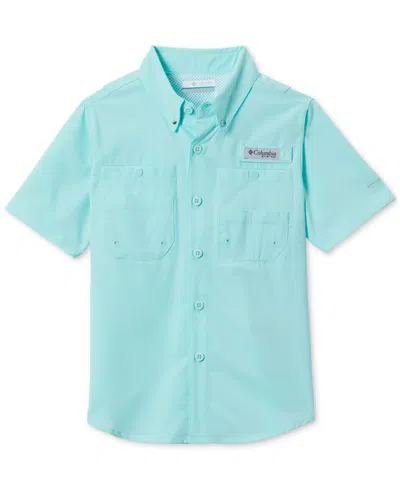 Columbia Kids' Big Boys Tamiami Short Sleeves Shirt In Marine Light