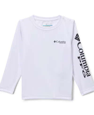 Columbia Kids' Big Boys Terminal Tackle Long Sleeves T-shirt In White