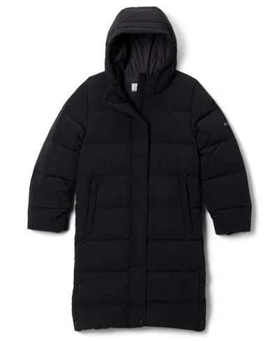 Columbia Kids' Big Girls Amaze Puff Long Hooded Jacket In Black