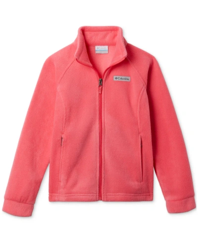 Columbia Kids' Big Girls Benton Springs Full-zip Fleece Jacket In Bright Geranium