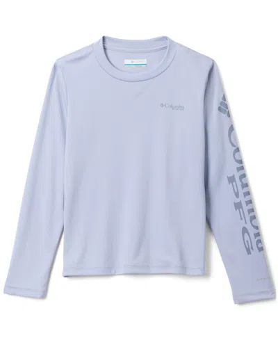 Columbia Kids' Big Girls Tidal Tee Long-sleeve Graphic T-shirt In Blue
