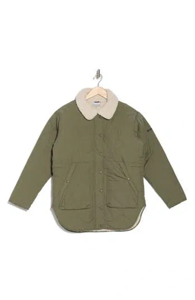 Columbia Birchwood™ Ii Faux Shearling Lined Quilted Jacket In Stone Green