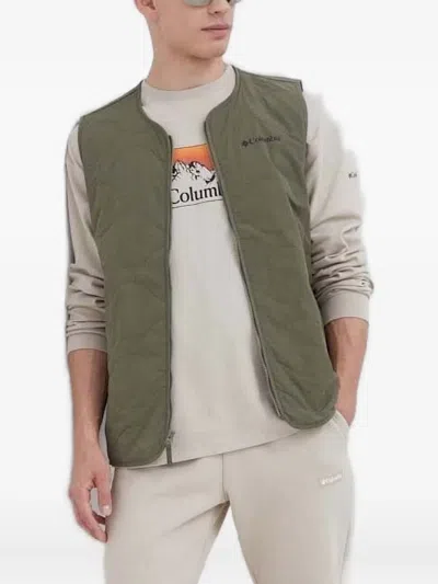 Columbia Birchwood™ Quilted Zip-front Vest In Green
