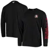 COLUMBIA COLUMBIA BLACK FLORIDA STATE SEMINOLES TERMINAL TACKLE OMNI-SHADE RAGLAN LONG SLEEVE T-SHIRT