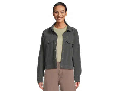 Columbia Blue Point Creek Short Corduroy Shirt Jacket In Gray