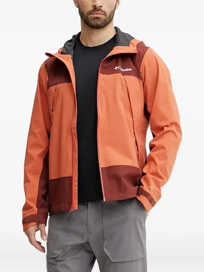 Columbia Boulder Logo-print Jackets In Orange