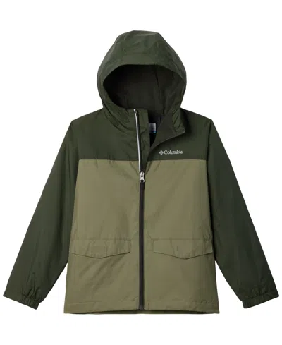 Columbia Kids' Boys' 8-18 Rain-zilla Ii Waterproof Adjustable-hood Jacket In Green