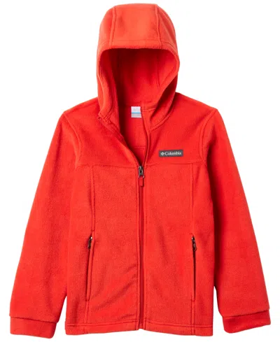Columbia Boys' 8-20 Steens Mountain Ii Hooded Full-zip Fleece Jacket In Red