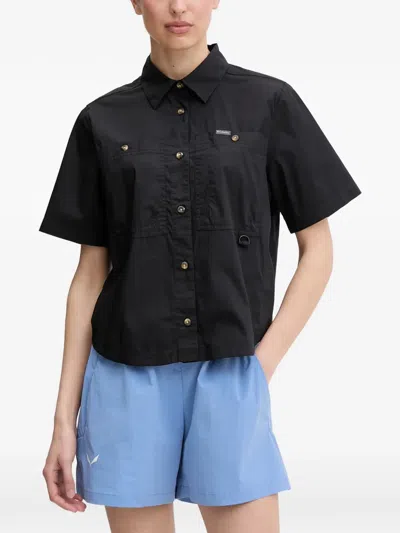 Columbia Brea Falls Button-up Short-sleeve Shirt In Black