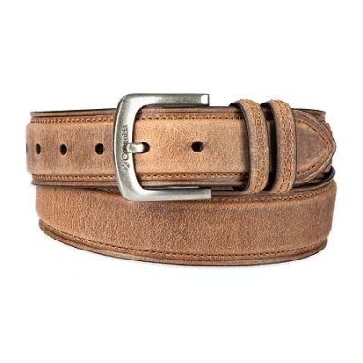Columbia Bridle With Heavy Stitch Mens Belt In Brown