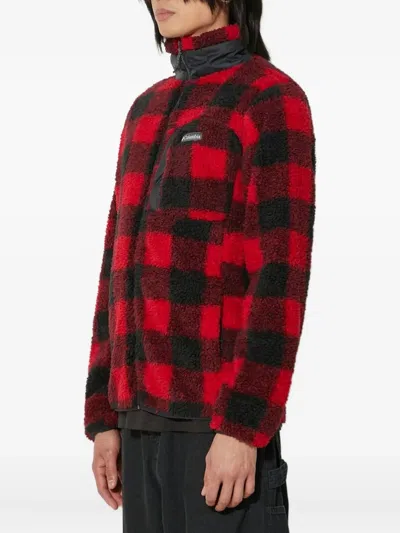 Columbia Buffalo-check Pattern Fleece Jacket In Red
