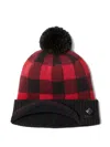 Columbia Buffalo-check Pom-pom Beanie In Black