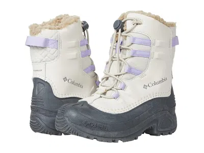 Columbia Bugaboottm Celsius (toddler/little Kid/big Kid) Kid's Shoes Fawn/frosted Purple : 6 Big Kid M, Leath In White