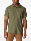 Columbia Buttoned Pocket Shirt In Green
