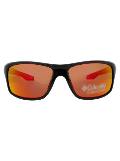 Columbia C559 Sp Sunglasses In Shiny Black & Red - Orange Mirror