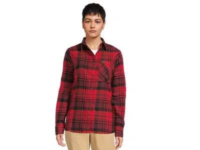 Columbia Calico Basintm Flannel Long Sleeve Shirt In Red