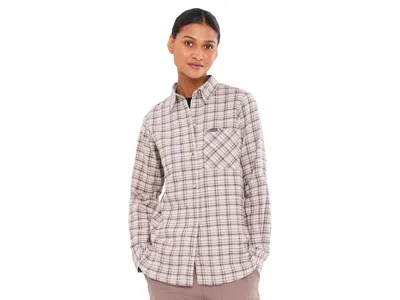 Columbia Calico Basintm Flannel Long Sleeve Shirt Women's Clothing Dark Stone/cozy Check: 2xl In Multi