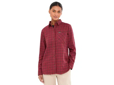 Columbia Calico Basintm Flannel Long Sleeve Shirt Women's Clothing Red Oxide/cozy Check: Xl In Multi