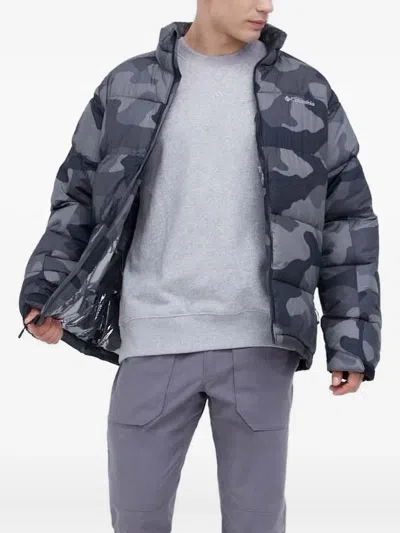 Columbia Camouflage-print Padded Jacket In Green