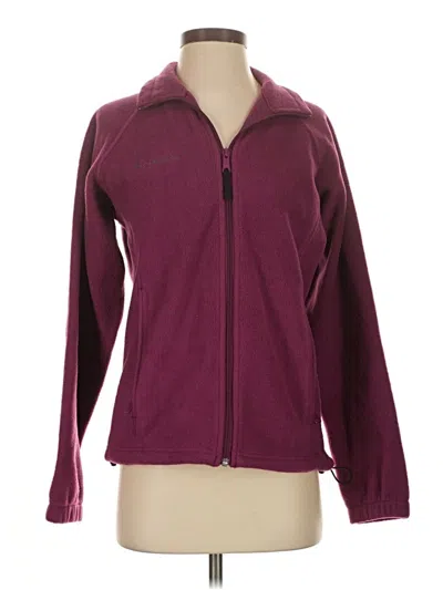 Pre-owned Columbia Cardigan Sweater In Burgundy