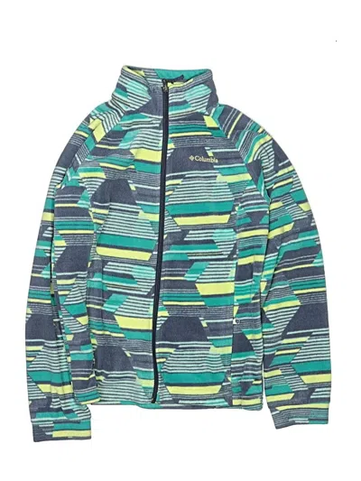 Pre-owned Columbia Kids' Cardigan Sweater In Green