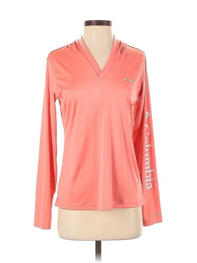 Pre-owned Columbia Cardigan Sweater In Orange