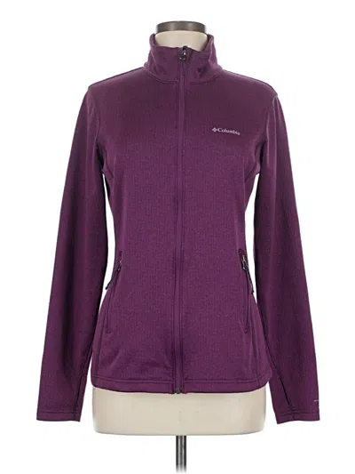 Pre-owned Columbia Cardigan Sweater In Purple