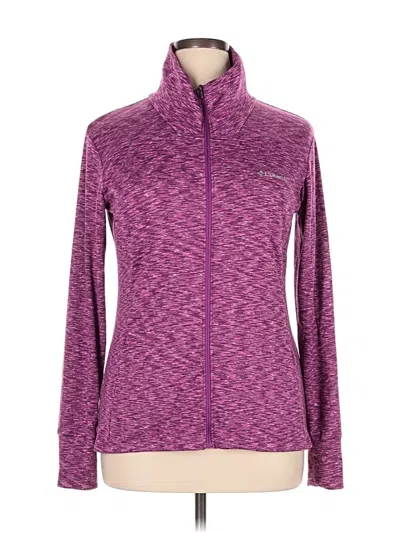 Pre-owned Columbia Cardigan Sweater In Purple