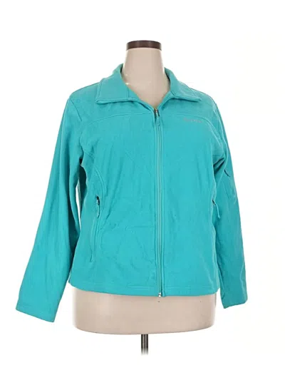 Pre-owned Columbia Cardigan Sweater In Teal