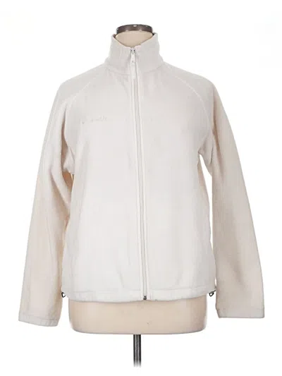 Pre-owned Columbia Cardigan Sweater In White