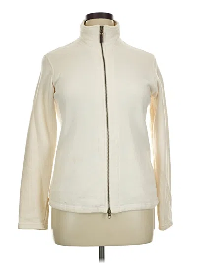 Pre-owned Columbia Cardigan Sweater In White