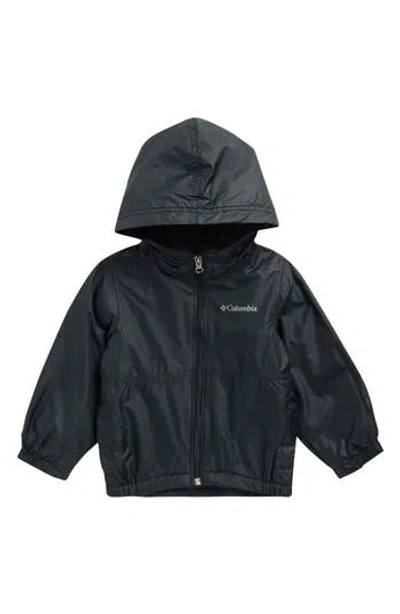 Columbia Babies'  Center Ridge Water Resistant Fleece Lined Windbreaker Jacket In Black