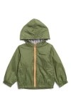 Columbia Babies'  Center Ridge Water Resistant Fleece Lined Windbreaker Jacket In Canteen/ Grey/camel