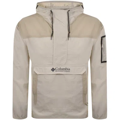 Columbia Challenger Windbreaker Jacket Beige In Multi