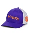 Columbia Clemson Tigers Pfg Stretch Cap In Purple,white