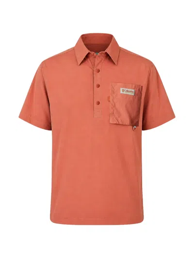 Columbia Cove Beach™ Logo-patch Chest-pocket Shirt In Orange