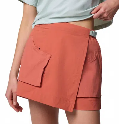 Columbia Cove Beach Skort In Dusty Red In Orange