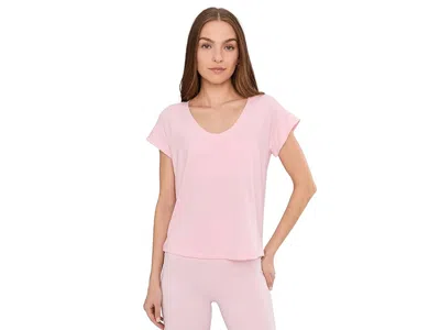 Columbia Daniela Falls V-neck Short Sleeve T-shirts In Pink