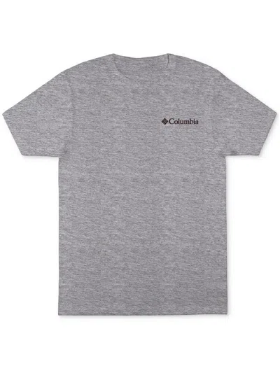 Columbia Deer Mens Logo Heathered Graphic T-shirt In Grey